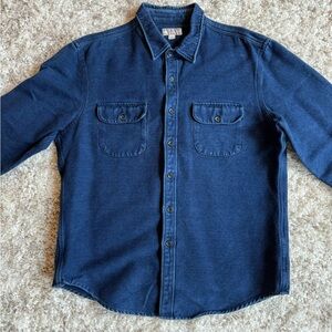 JCrew Wallace & Barnes Indigo Flannel Button-Down Shirt
